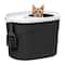 Iris® Large Top Entry Cat Litter Box with Scoop, Black